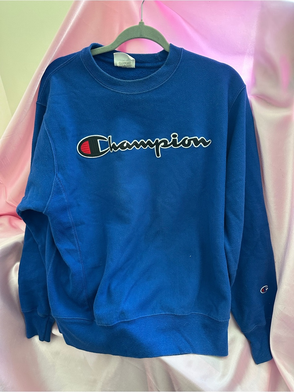 Champion Blue Logo Pullover Sweatshirt